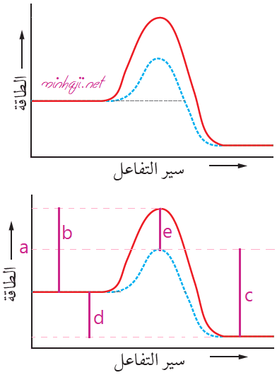 أثر العامل المساعد في طاقة التنشيط